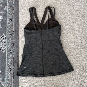 Lululemon army green double strap tank top